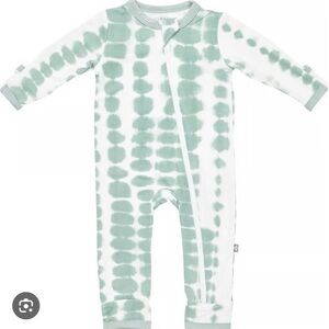 Kyte BABY Zippered Romper-Sage Riptide